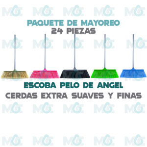 PAQUETE 24 ESCOBAS PELO DE ANGEL